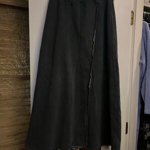 Zara Charcoal A-Line Wrap Skirt